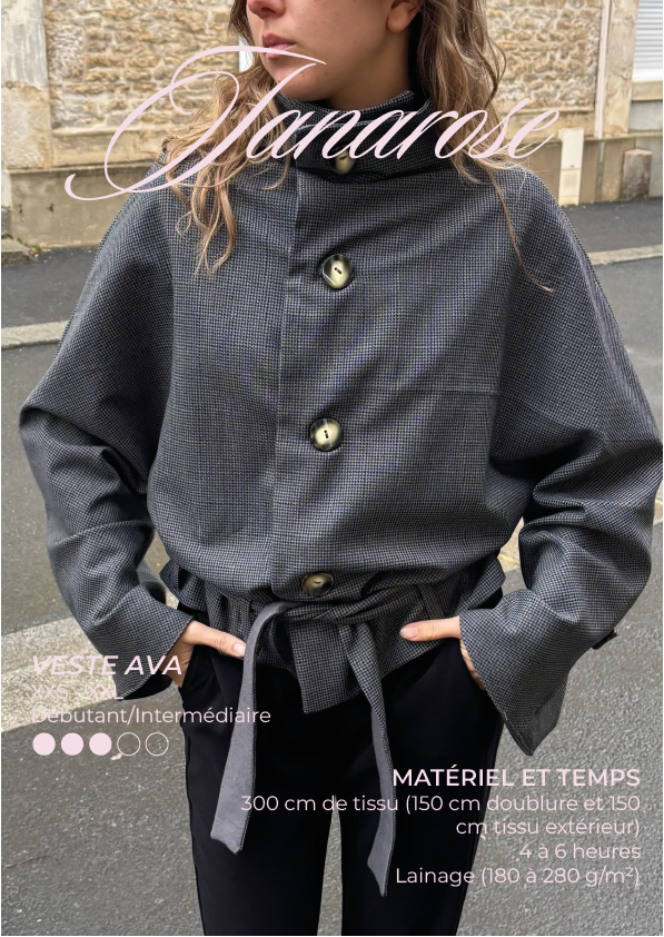 Veste Ava  | Patron de Couture PDF JANAROSE